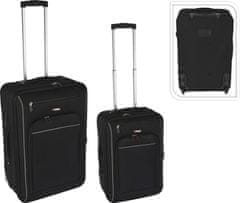 Kufr cestovní na kolečkách sada 2 ks PROWORLD černá textilní