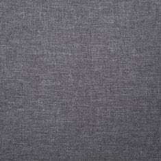 Vidaxl Lavice s úložným prostorem 116 cm světle šedá polyester