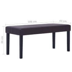 Greatstore Lavice 106 cm hnědá umělá kůže