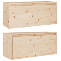 Greatstore Nástěnné skříňky 2 ks 80 x 30 x 35 cm masivní borové dřevo