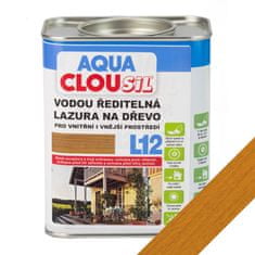 Clou Vodou ředitelná lazura L12 AQUA CLOUsil, č.10 kaštan, 5 litrů ekologicky nezávadná lazura na dřevo, vhodná pro interiér i exteriér, chrání dřevo po dlouhou dobu před vlhkostí i UV zářením.