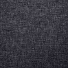 Greatstore Hranaté křeslo tmavě šedé textil