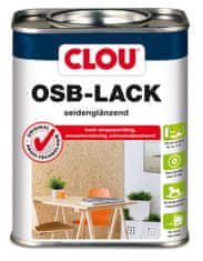 Clou OSB-Lack je hedvábně lesklý bezbarvý lak speciálně vyvinutý k lakování OSB desek v interiéru a vyniká zvláště vysokou plnící silou, je odolný vodě i domácím chemikáliím a odpuzuje špínu. 750 ml