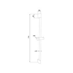 Mereo Posuvný držák sprchy 70 cm, plast/chrom CB910E - Mereo