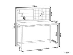 Beliani Kancelářský stůl 118 x 60 cm tmavé dřevo / černá VINCE