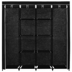 Petromila Wardrobe with 4 Compartments Black 175x45x170 cm