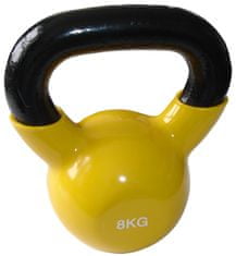 ACRAsport Kettlebell litina 8 kg s vinylovým potahem