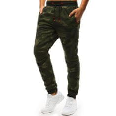 Manstyle Pánské tepláky zelené camo ux1469 L