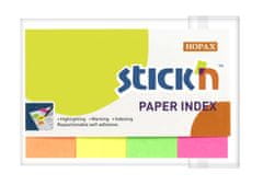 HOPAX Samolepící záložky Stick'n 21205 | 50x20 mm, 4x50 lístků, 4 neonové barvy