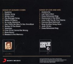 Cohen Leonard: Songs Of L.Cohen / Songs Of Love And Hate (2x CD)