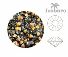 Kraftika 144ks izabaro crystal black diamond 215 kolo chaton rose