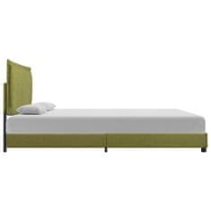 Vidaxl Rám postele zelený textil 140 x 200 cm