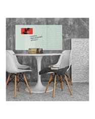 SMATAB® Bílá satinová skleněná pracovní a kancelářská tabule 40 × 60 cm