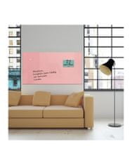 SMATAB® skleněná magnetická tabule ružová telová 100 × 200 cm