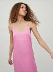 VILA Růžové basic šaty VILA Amazed L