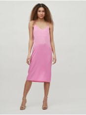 VILA Růžové basic šaty VILA Amazed L
