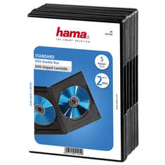 Hama DVD obal, double, 5ks/bal., barva černá