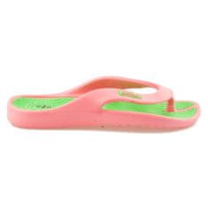 Amiatex Růžové pohodlné žabky na léto + Ponožky Gatta Calzino Strech, odstíny růžové, 36