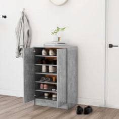 Greatstore Botník betonově šedý 60 x 35 x 92 cm dřevotříska