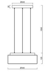 OSMONT OSMONT 70420 ERIS LE2 závěsné skleněné svítidlo stříbrná / bílá IP40 3000 K 14W LED DALI