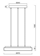 OSMONT OSMONT 66871 CARINA LE1 závěsné skleněné svítidlo bílá IP40 4000 K 24W LED DALI