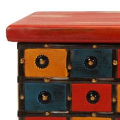 shumee Úložný box červený 110 x 40 x 40 cm masivní akáciové dřevo