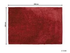 Beliani Koberec shaggy 200 x 300 cm červený EVREN