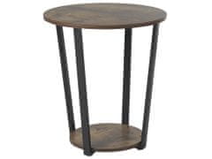 Beliani Odkládací stolek tmavé dřevo / černá ORICK