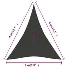 Vidaxl Stínicí plachta 160 g/m² antracitová 3 x 4 x 4 m HDPE