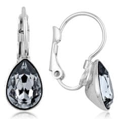 Levien Náušnice PEAR 10mm KL CRYSTAL SILVER NIGHT