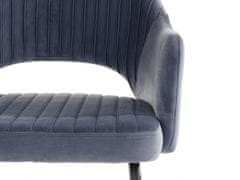 Danish Style Jídelní židle Bentley (SADA 2 ks), samet, šedá