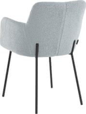 Danish Style Jídelní židle Jonna (SADA 2 ks), plyš, šedá
