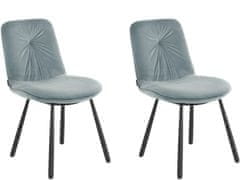 Danish Style Jídelní židle Mirinda (SADA 2 ks), samet, šedá