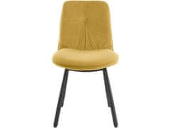 Danish Style Jídelní židle Mirinda (SADA 2 ks), samet, žlutá