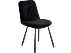 Danish Style Jídelní židle Mirinda (SADA 2 ks), samet, černá
