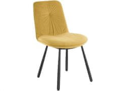 Danish Style Jídelní židle Mirinda (SADA 2 ks), samet, žlutá