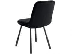 Danish Style Jídelní židle Mirinda (SADA 2 ks), samet, černá