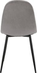 Danish Style Jídelní židle Matcha, samet, černá / šedá
