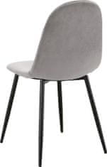Danish Style Jídelní židle Matcha, samet, černá / šedá