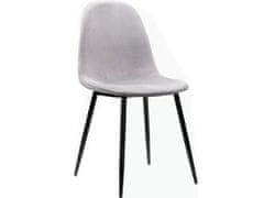 Danish Style Jídelní židle Matcha (SADA 2 ks), samet, černá / šedá