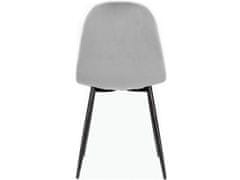Danish Style Jídelní židle Matcha (SADA 2 ks), samet, černá / šedá