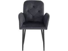 Danish Style Jídelní židle Milton (SADA 2 ks), samet, šedá