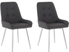 Danish Style Jídelní židle Jussi (SADA 2 ks), tkanina, antracitová