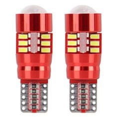 AMIO LED žárovky CANBUS 27SMD 3014 T10E (W5W) bílý 12V / 24V