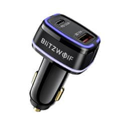 Blitzwolf BW-SD8 autonabíječka USB / USB-C 100W, černá