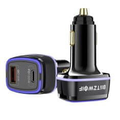 Blitzwolf BW-SD8 autonabíječka USB / USB-C 100W, černá