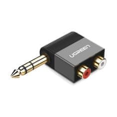 Ugreen AV147 adaptér 6.35mm / 2x RCA, černý