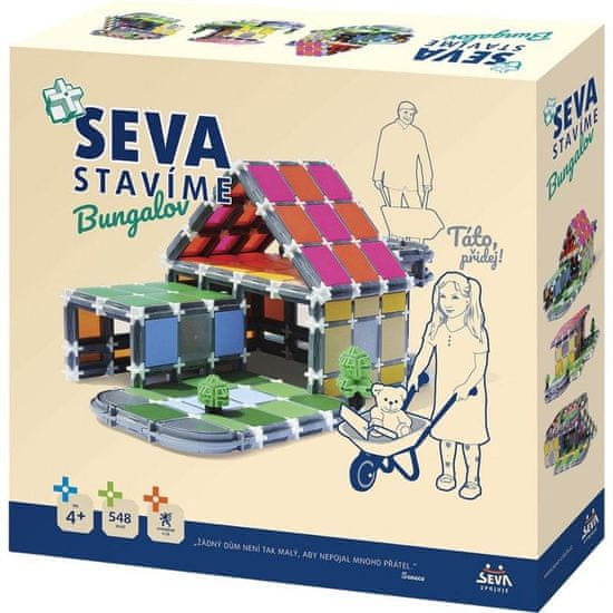 Seva stavebnice stavíme - bungalov plast 548 dílků.