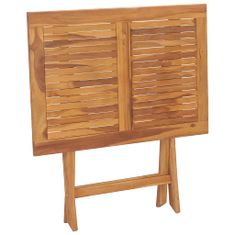 Greatstore Skládací zahradní jídelní stůl 90 x 60 x 75 cm masivní teak