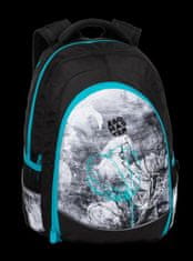 Bagmaster Školní batoh Digital 20 b turquoise/gray/black